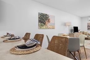 Brunswick apartment for rent - A dining room with a table set for four.