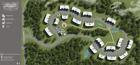 Griswold apartment for rent - a map of a campsite with buildings and a road at Pleasant View Estates, Connecticut