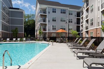 Outdoor pool and sundeck