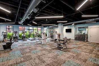 Fitness centers with cardio and strength equipment