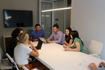Business center with conference rooms for 4, 6 or up to 20 people as well as a work area with desk space for rent