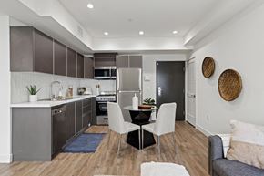 Los Angeles apartment for rent - a kitchen and dining area in a 555 waverly unit at The Fairfax Flats Apartments, California
