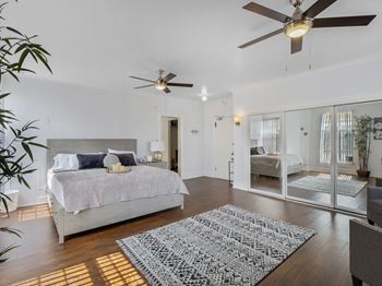 Bedroom with comfortable bed