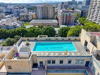 Aerial view of the swimming pool