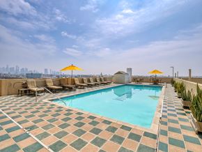 Los Angeles apartment for rent - Swimming pool with tiled floor at The Langham Apartments, Los Angeles