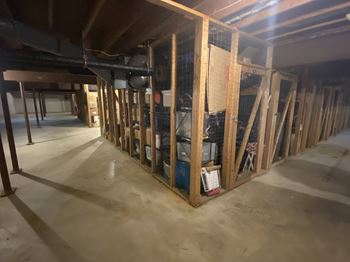 Storage unit in basement for each apartment of main building