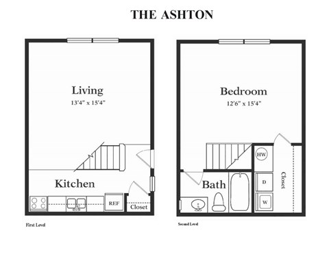 Floor plan for 1 bed, 1 bath, 710 sqft