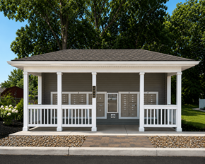 Springfield apartment for rent - A mailbox area with roof and white railing.