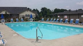 Heath apartment for rent - A pool with no diving sign on the ground.