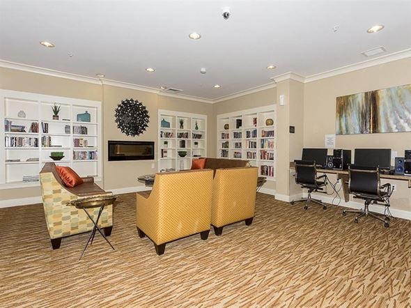 Washington apartment for rent - a living room with a couch and a desk