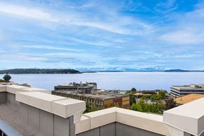 Seattle apartment for rent - the view of the water from the roof of a building