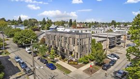 Seattle apartment for rent - an aerial view of a building in a city
