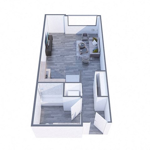 Floor plan for studio, 1 bath, 452 sqft