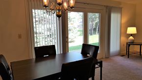 Midland apartment for rent - birchwood pointe apartments dining room patio door-wall