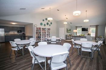 Recreation room with library