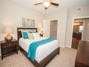 Alpharetta apartment for rent - Bedroom With Ceiling Fan at North Park Estates, Alpharetta, GA, 30004