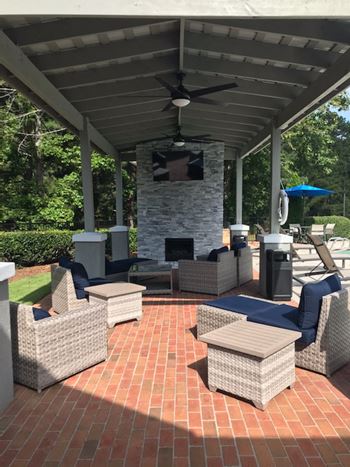Comfortable poolside lounge