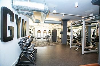 Gym with weights