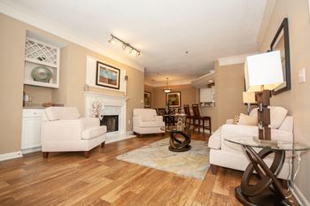 Built in dry bar in living room