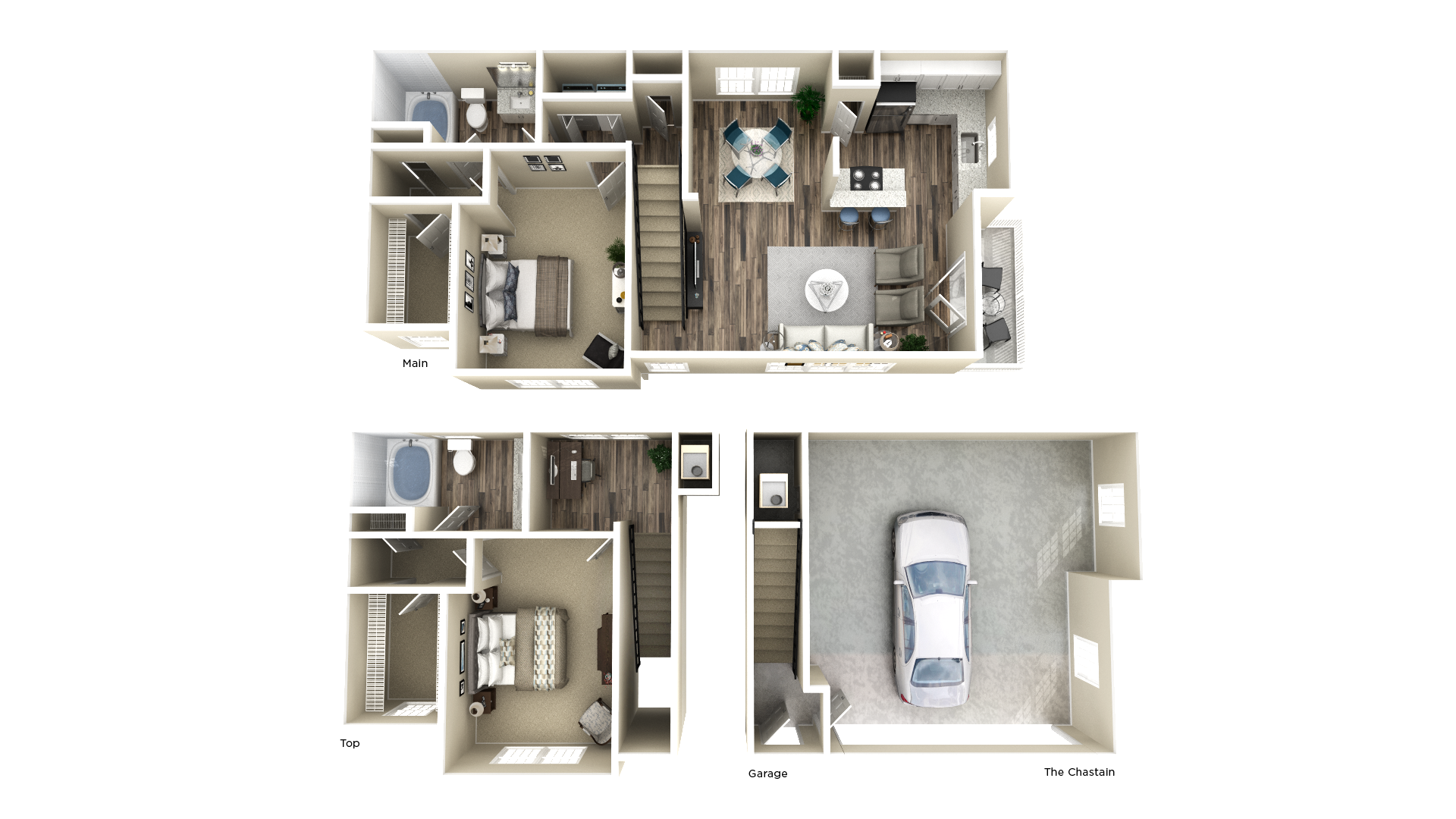 Floor plan for 2 beds, 2 baths, 1430 sqft
