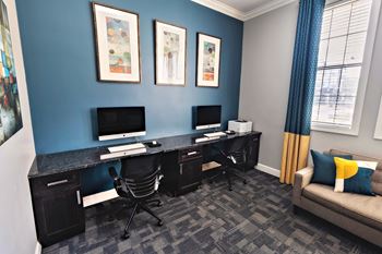 Cyber cafe with coffee bar