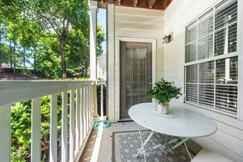 Private patio/balcony with storage