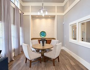 Fort Mill apartment for rent - A dining room with a round table and chairs.