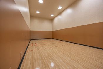 Indoor racquetball court