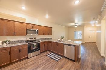 Efficient appliances in kitchen