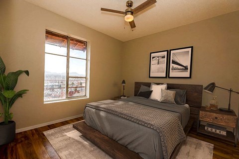 Floor plan for 1 bed, 1 bath
