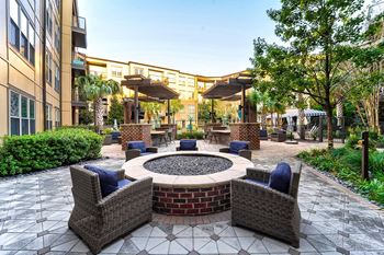 Courtyards with fire pits