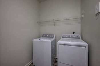Full-size washer and dryer in unit*