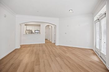 Hardwood floors in living space