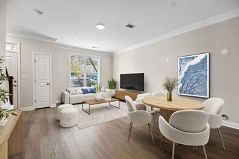 Hardwood floors in living space