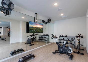 Fitness center with yoga space