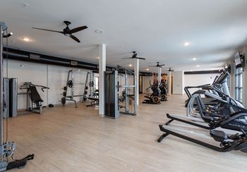 Fitness center with yoga space