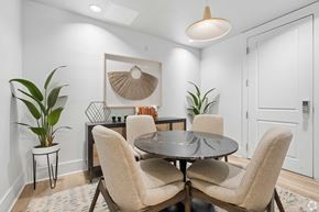 Cary apartment for rent - A dining room with a round table and chairs.