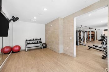 Fitness center with yoga space