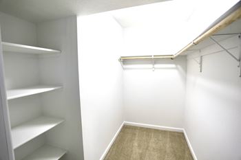 Large walk-in closet in bedroom