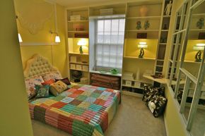 Indianapolis apartment for rent - a bedroom with a bed in a closet