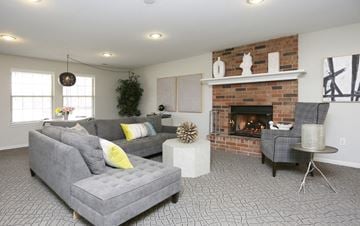 Mishawaka apartment for rent - a living room with a couch and a fireplace