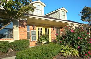 Indianapolis apartment for rent - the front of a house with a sign in the window