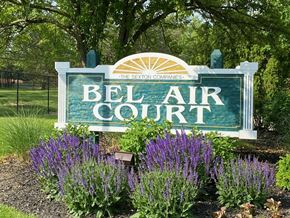 Columbus apartment for rent - the sign in front of flowers