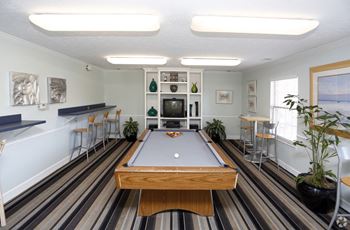 Billiards room in clubhouse