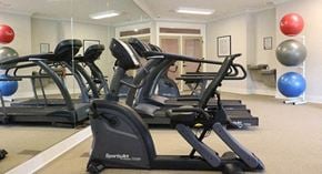 Scottdale apartment for rent - a gym with cardio equipment and exercise balls