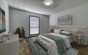 Stone Mountain apartment for rent - a bedroom with a bed and a window