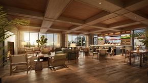 Baltimore apartment for rent - a rendering of the restaurant and bar area