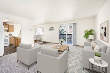 Post Falls apartment for rent - a living room with couches and a table