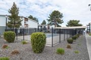 Kennewick apartment for rent - A swimming pool that's surrounded by a black wrought iron fence at Wildflower, Washington