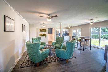 Living room and dining area
